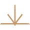Ekena Millwork Kennewick Timber Gable Bracket, Western Red Cedar, 84"W x 56"H x 3 1/2"D x 3 1/2"F, 16/12 Pitch GBW084X56X0404KEN00SWR - alternate 1